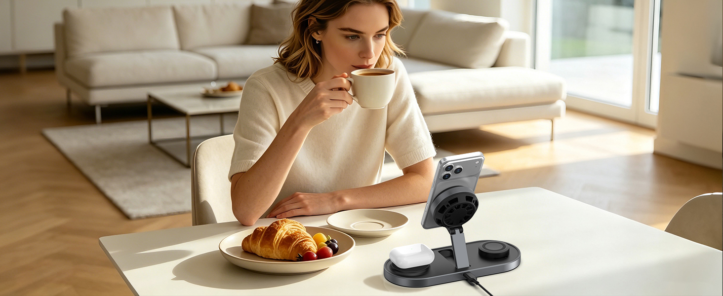 UZLNL 25W Foldable 3 in 1 Charging Station