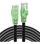 Rapink Cat6 Outdoor Ethernet Cable 100 ft, Ethernet Cable UV Resistant, Cat6 Outdoor Cable Waterp...