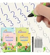 PEASUG Grooved Writing Books for Kids 3-5, Magic Grooved Writing Practice for Kids, Reusable Hand...