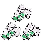 U-Sky Iron on Patch for Clothes, 3pcs Counting Money Iron-on Patches for Vest/Jackets, Sew-on App...