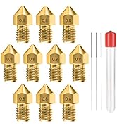 0.8MM MK8 Ender 3 Nozzles 10 pcs 3D Printer Brass Nozzles Extruder for Makerbot Creality CR-10 wi...