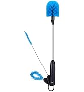 MOSOLAN 3-in-1 Stainless Steel Water Bottle Brush Set, Long Handle Round Head Brush for Narrow Ne...