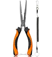 Pullther Fishing Needle Nose Pliers Fishing,Fishing Pliers,9.4 in Fishing Pliers Hook Remover,Car...