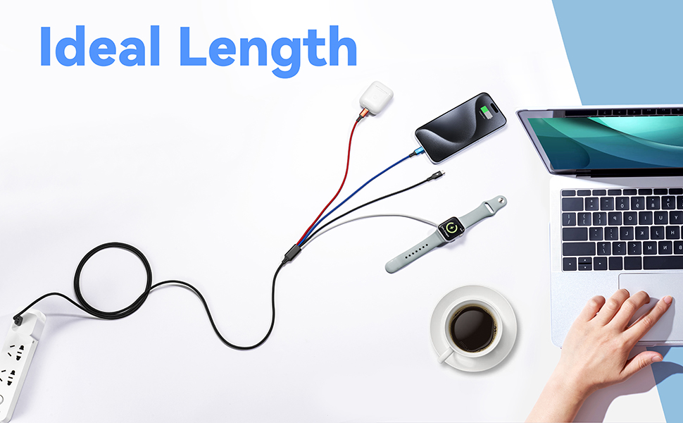 Travel essentials charger apple watch uitra charger cable iwatch fast charger 4 in 1 usbc c cord