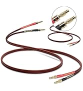 UCINNOVATE 14 Gauge Speaker Wire with Banana Plugs, 2 Pack 6.6 FT HiFi OFC Audio Speaker Cables f...