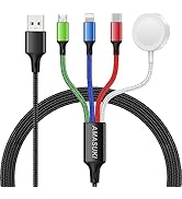 Upgraded Multi Charging Cable for Apple Watch Charger Magnetic Wireless iWatch Charger Nylon Brai...