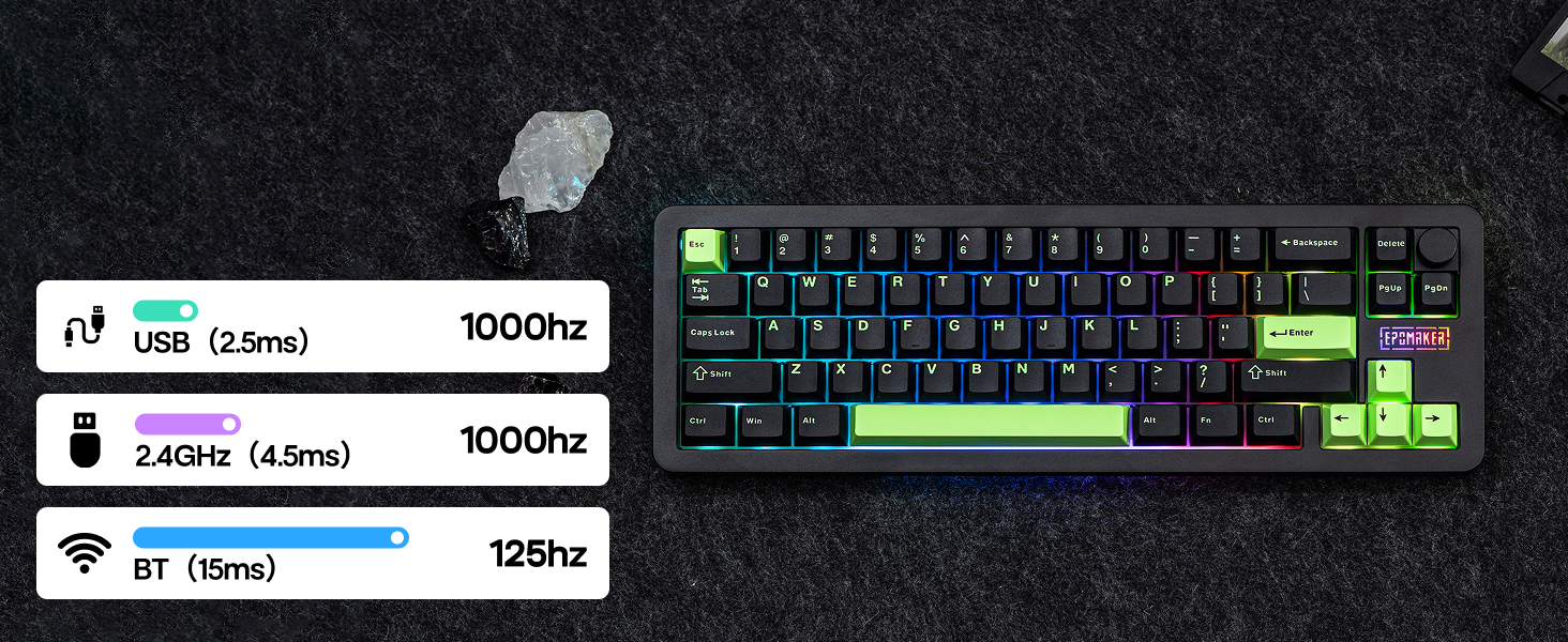 Galaxy68 Wireless Mechanical Keyboard in Aluminum with QMK/VIA Support
