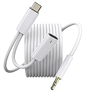 Aux to USB C,2-IN-1 USB C to Aux Cord with Charge Port Work for iPhone 16/15 Pro Max ,Car USB Typ...