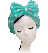 Shintop Sweet Super Soft Caroset Polka Dots Wash Cosmetic Headband Hairlace (Green)