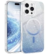 BENTOBEN Magnetic for iPhone 16 Pro Case 6.3" 2024, Cute Crystal Glitter Bling [Compatible with M...