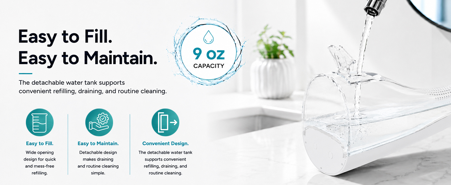 SimpliCare F5052 cordless water flosser for daily oral care and deep cleaning
