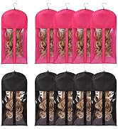 10 PCS Wig Bag Wig Storage for Multiple Wigs Hair Extension Storage Wig Bags Storage with Hanger ...