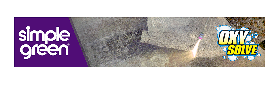 Simple Green branded header for Oxy Solve Concrete and Driveway