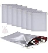 Ewen 7 Pack Satin Shoe Bags Dustproof, 11.8x15.7in Small Drawstring Dust Bags for Handbags with B...