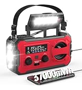 NITIGO 10000mAh Emergency Radio, NOAA Weather Radio with AM/FM, 37000mWh Rechargeable Phone Power...