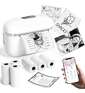 HiHTV Sticker Printer - Printpods A022 Mini Printer with 1 Rolls Tape, Print Pod Sticker Maker Ma...