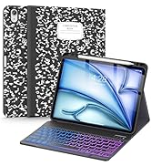 Supveco Keyboard Case for iPad Air 11 Inch (M4 2026,M3 2025,M2 2024),iPad Air 5th/4th Generation ...