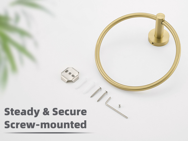 brushed gold hand towel ring