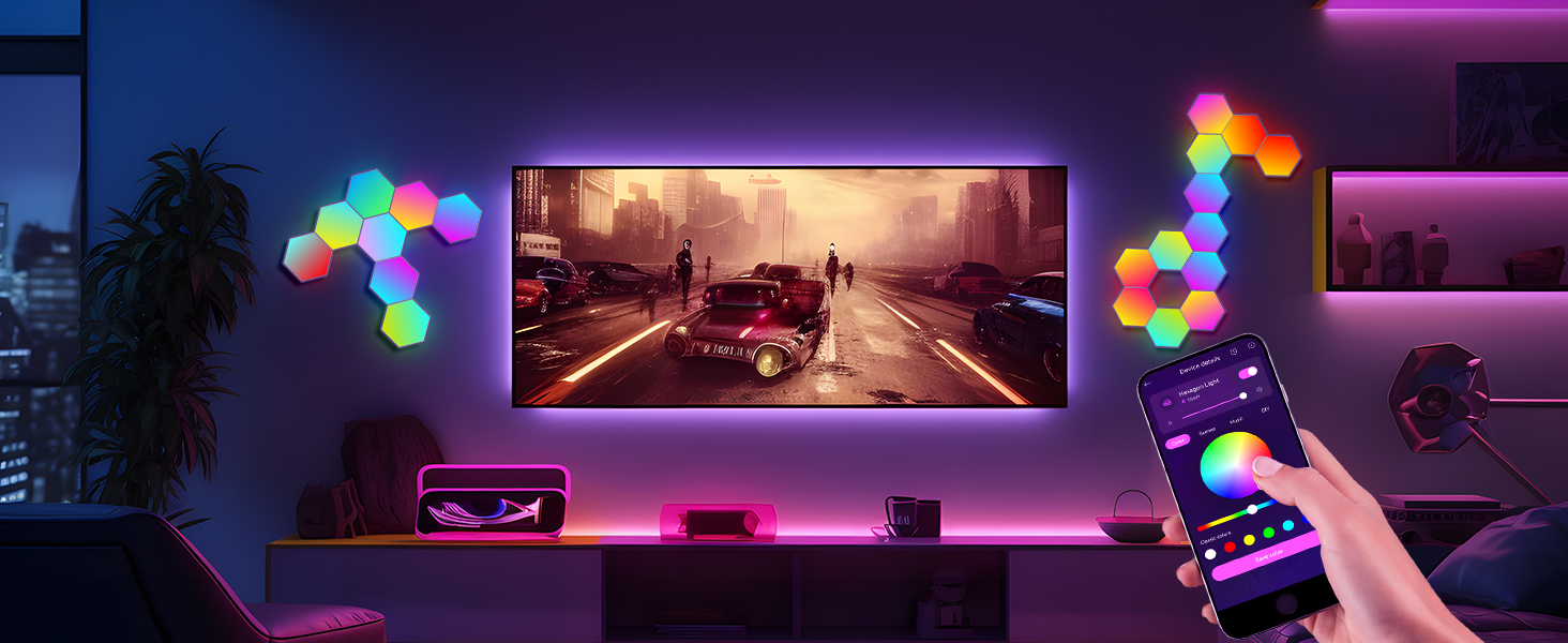 hexagon lights