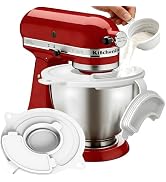 Volminex Silicone Mixer Bowl Cover with Collapsible Measuring Bowl - KitchenAid Mixer Accessories...