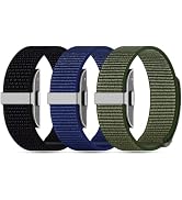 Polyjoy 3-Pack Nylon Loop Sport Replacement Bands Compatible with Hume Health Band, Soft Breathab...