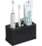 rejomiik Toothbrush Holders for Bathroom Countertop, 3 Slots Electric Tooth Brushing Storage Orga...