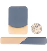 MOSISO Wrist Rest Support for Mouse Pad&Keyboard Set, Rectangular Ergonomic Mousepad Non-Slip Bas...