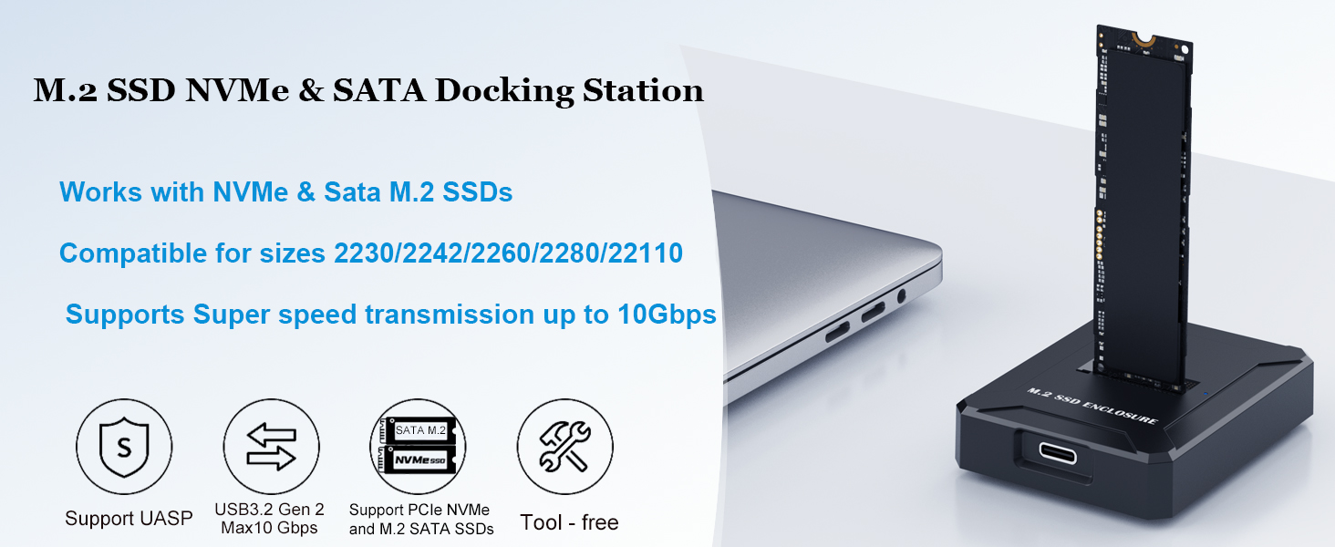 M.2 NVMe SSD Reader External