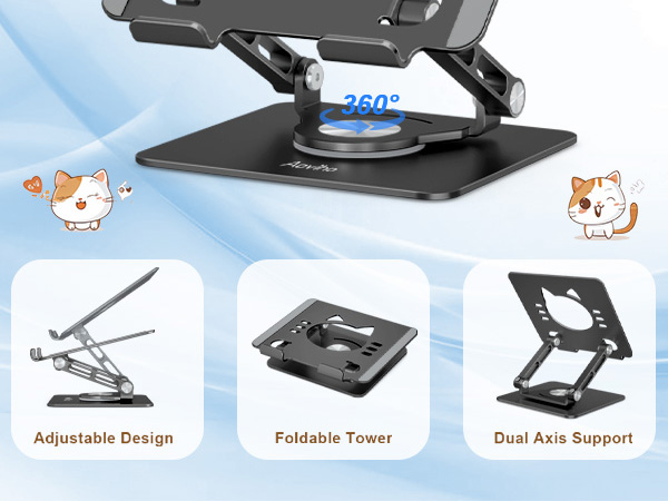 black ipad stands