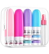 Gemice 16 Pack Travel Size Bottles, TSA Approved Leakproof Travel Containers for Toiletries, Sili...