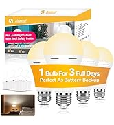 Neporal LITE PRO Rechargeable Light Bulbs, 2600mAh Large Battery Backup Light Bulbs, Perfect As E...