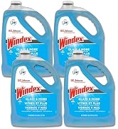 Windex Glass & Multi-Surface Cleaner, 128 Oz Bottle, Case Of 4