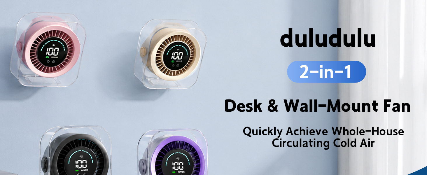 desk and wall-mountable fan