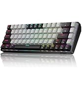 DIERYA DK68 60% Wireless Mechanical Gaming Keyboard, 3 Modes Bluetooth/2.4GHz/USB-C with Red Line...