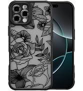 XIZYO for iPhone 16 Pro Case, Floral Rose Cute Phone Case for Women Girls Aesthetic Pattern Print...