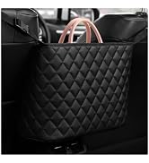 Gdnecad Car Net Pocket Handbag Holder, Large Capacity PU Leather Auto Purse Holder Storage Bag fo...