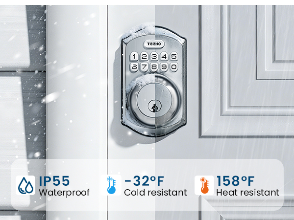 IP55 waterproof, it resists -32°F cold and 158°F heat, performing reliably in all weather condition