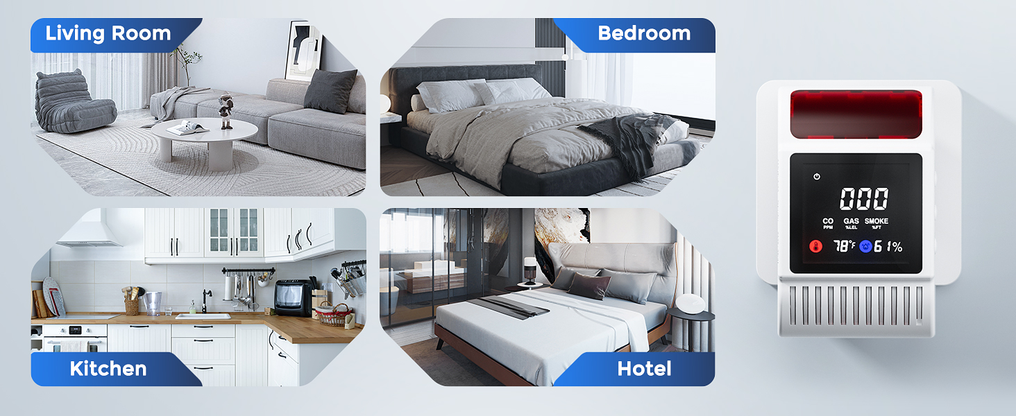 carbon monoxide smoke detector combo