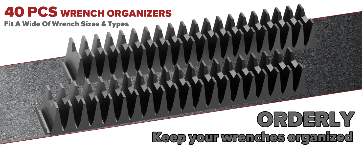 wrench organizer for tool drawer