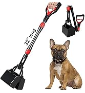 SlowTon Dog Pooper Scooper, 32'' Long Handle Foldable Pet Pooper Scooper Flat Bottom, Portable Po...