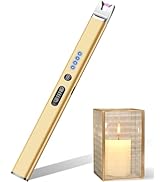 LcFun Candle Lighter Electric USB Rechargeable Plasma Arc Lighter with Safety Lock, Windproof Fla...
