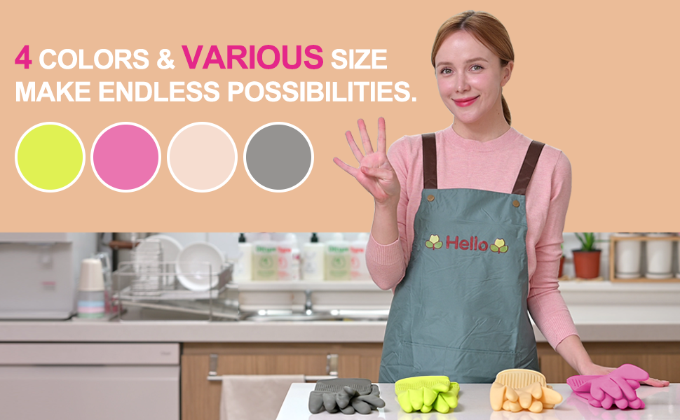 kitchen gloves, dishwashing tools, household cleaning gloves
