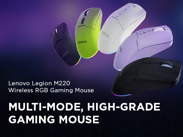 Lenovo Legion M220 Wireless RGB Gaming Mouse - Multi-mode, high-grade gaming mouse