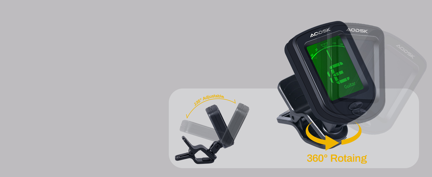 guitar tuner clip on