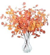 SITUMEIZI 6 Pcs Fall Stems Eucalyptus Artificial Tall Fall Flowers with Eucalyptus Leaves Autumn ...