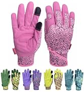 MSUPSAV Thorn Proof&Puncture Resistant Gardening Gloves with Grip,Garden Gloves for Women, Leathe...