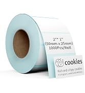Rongta 2 Inch Circle/Square Thermal Labels, Self-Adhesive Round Direct Thermal Sticker Label for ...