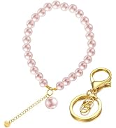 Keychain Wristlet, Bling Key Chain Wristlet Bracelet, Faux Beaded Pearl Wrist Keychain with Nice ...