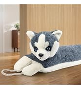 MAGZO Under Door Draft Stopper 36 Inch, Weighted Animal Noise Blocker for Door, Huskey Dog Draft ...