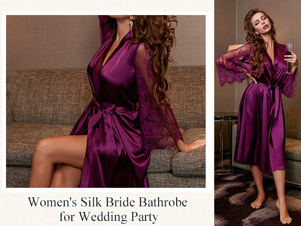 silk robe for women